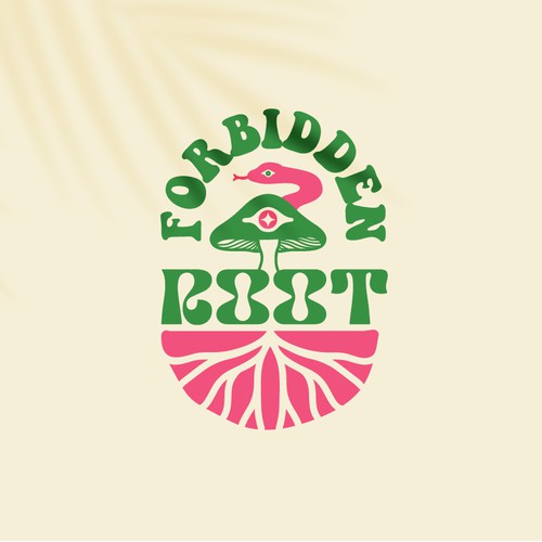 Groovy logo concept for adaptogenic snack brand