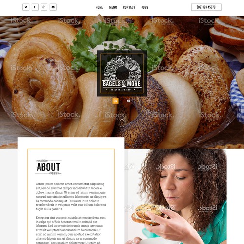 Healthy & RAWWW, new Bagel place needs trendy website!