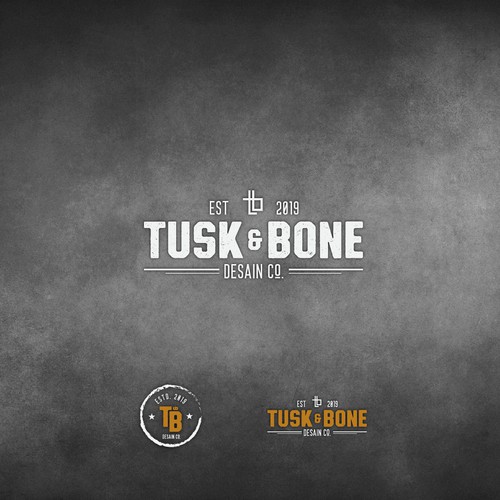 Vintage logo concept for Tusk and Bone Clothing Line / Apparel