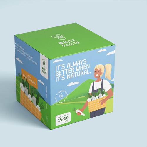 White Radish Box Packaging