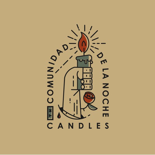 Vintage Candle Company Logo Concept