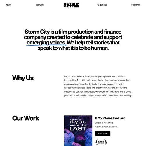 Storm City Films | Squarespace Website