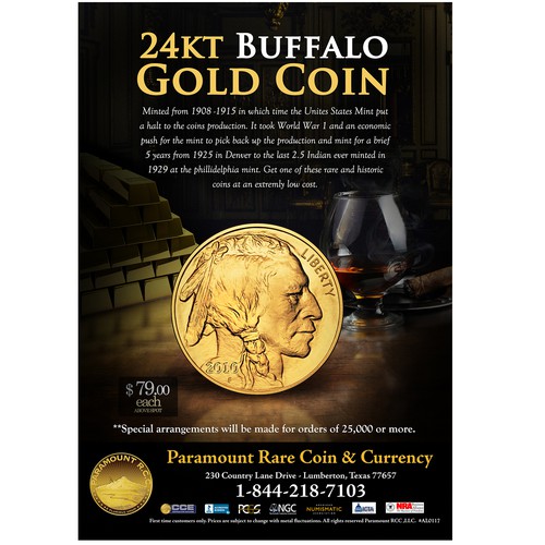 24kt Buffalo Gold Coin Ad