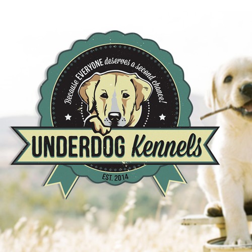 Underdog Kennels Classic 1940s - 1950s Badge Style Logo Contest