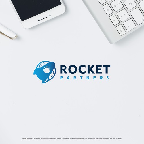 modern and cool rocket logo