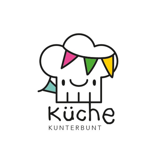 Kids cook vector illustration logo design