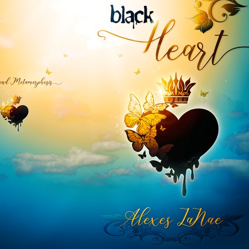 Poetry book & ebook cover - Black Heart