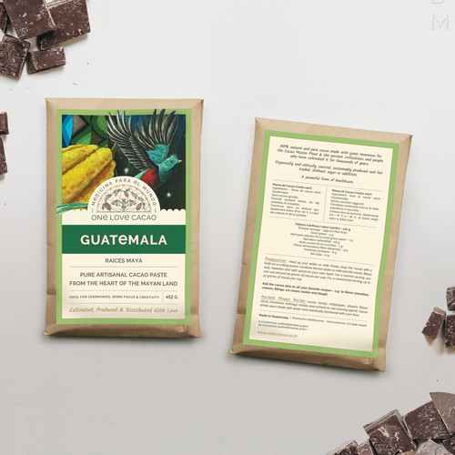 Label Design for Pure Cacao Blocks