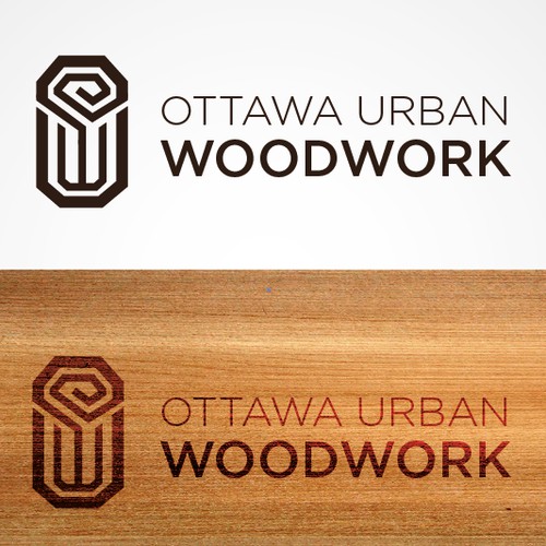 A hip logo for a small carpentry company.