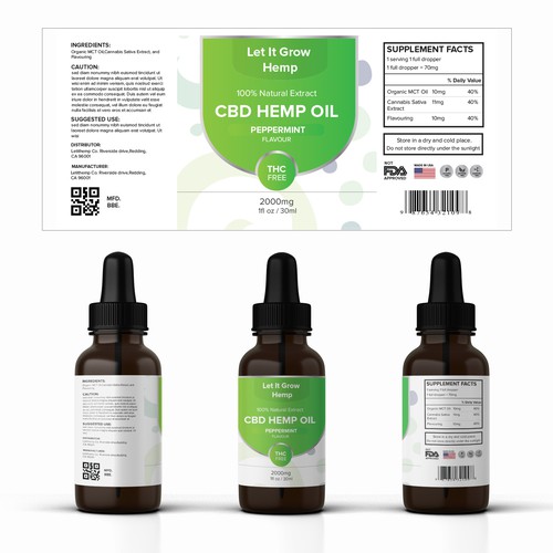 Label Design for CBD Hemp Oil