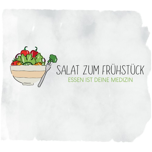 Illustrativer Logoentwurf für einen Foodblog