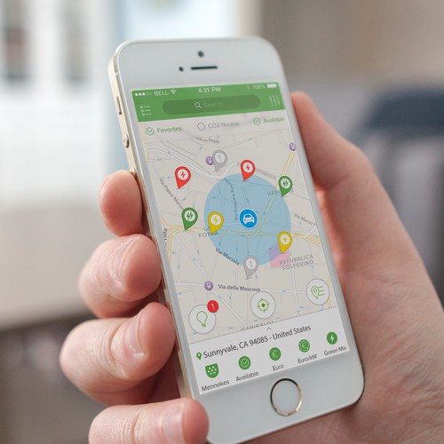 Electric Car Charging App Design Concept