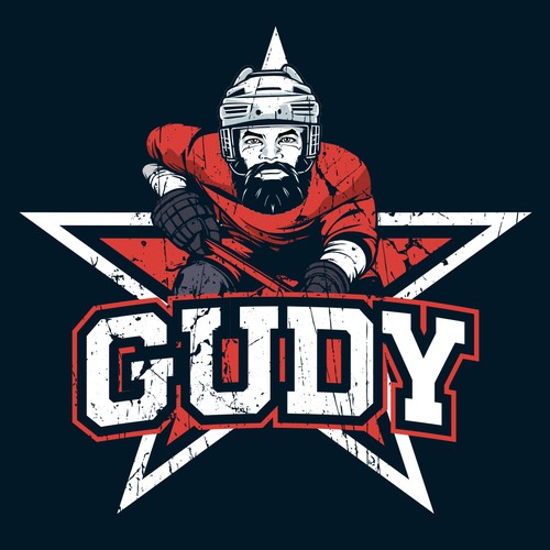 Mascot logo for gudy