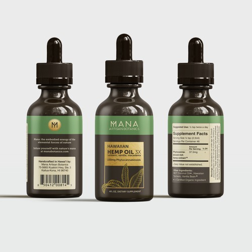 Design concept for Hemp oil