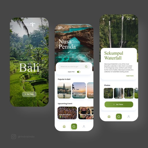 Bali Tourism App Design