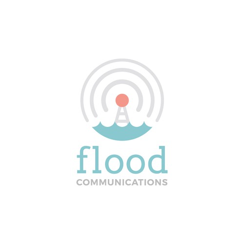 Modern logo concept for radio, television, digital broadcasting company
