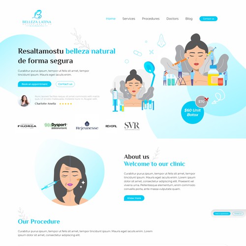 Aesthetic Clinic homepage design