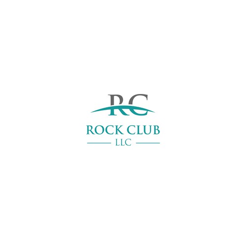 Simple, clean, abstract logo that represents rock climbing