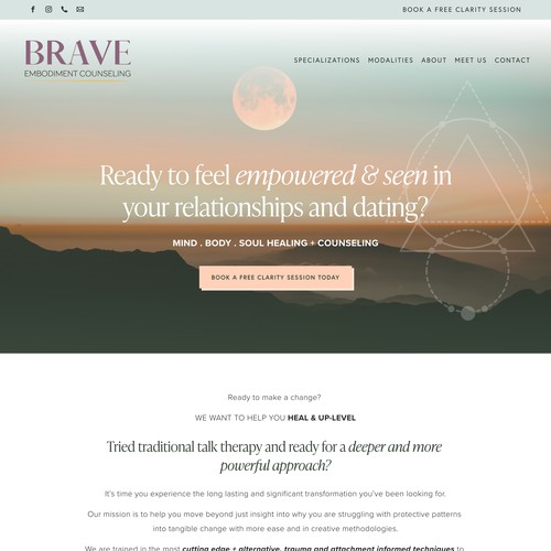 Brave Embodiment Counseling | Squarespace Website Design