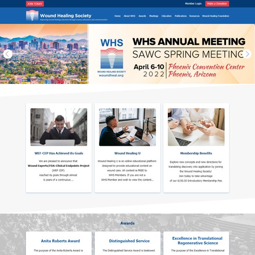 Wound Healing Society Web page