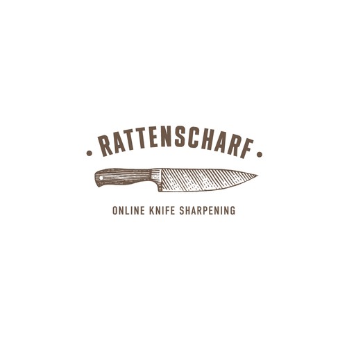 Knife sharpening service logo design