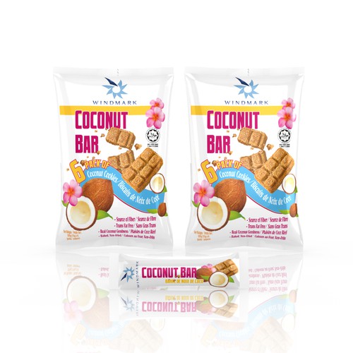 Bagdesign for cereal coconut bar