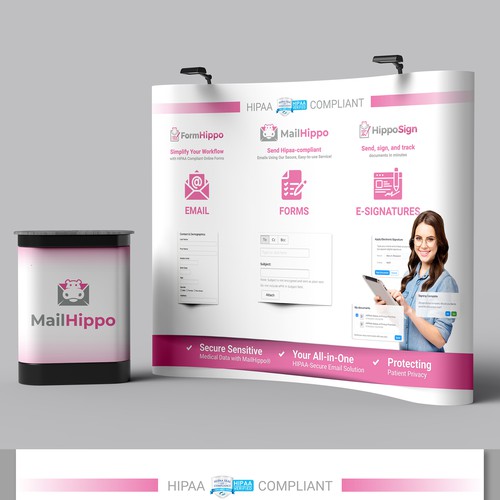 Mail Hippo Booth Design