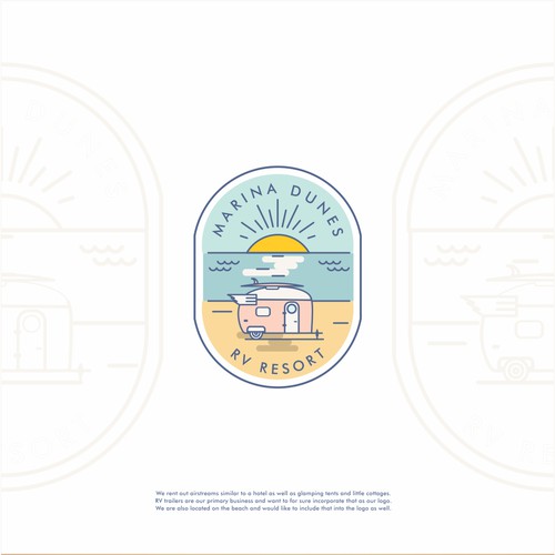 Happy design for a RV rental on the beach