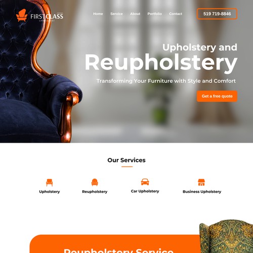 FIRST CLASS UPHOLSTERY WEB DESIGN