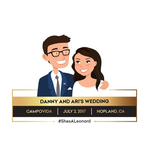 Custom snapchat geo-filter for Danny and Ari's wedding