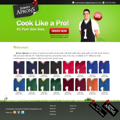 Web Design - Jersey Aprons