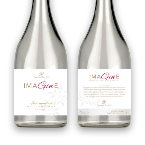 Etikett für Gin