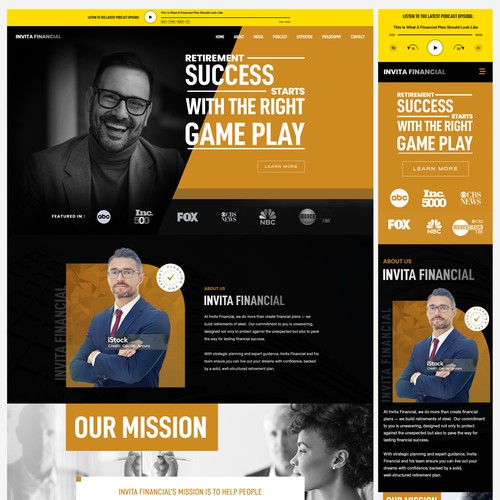 Bold Custom Website design for Financial company