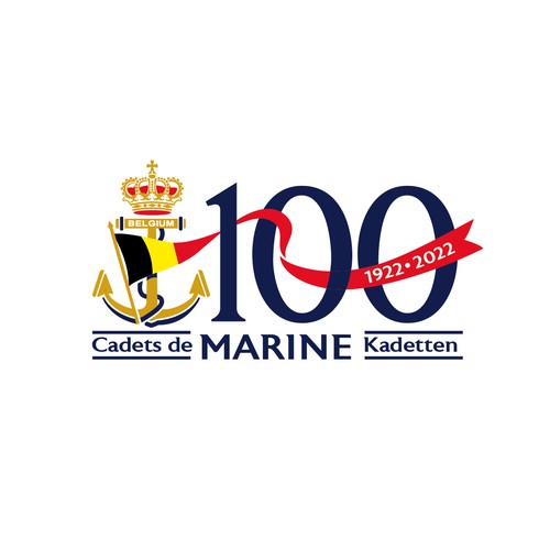 Remembrance logo for the 100th anniversary of the Royal Belgian Sea Cadet Corps