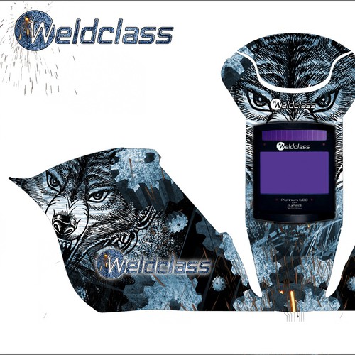 Create welding helmet graphic "skin" (successful design will be used in mass production)