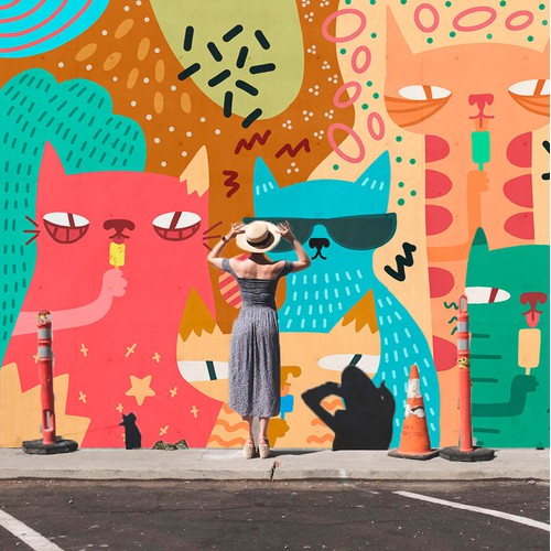 Colorful street art design