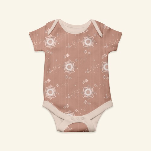 Boho style print for baby clothes