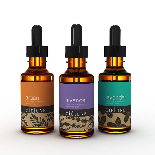 Packaging for Pure Essential Oil Company