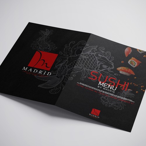 Sushi Menu Design – Elegant Japanese Restaurant Branding (Madrid)