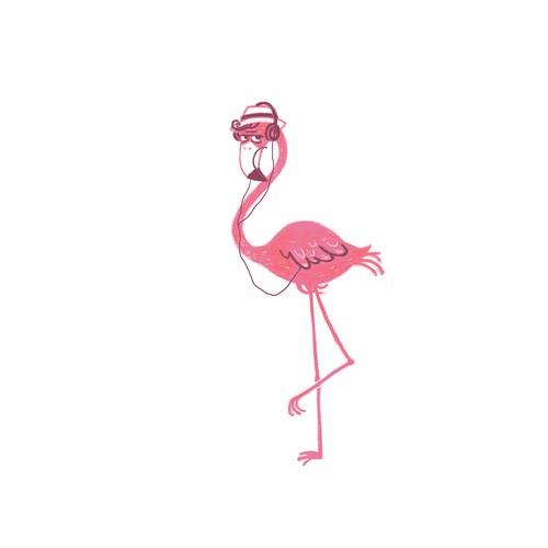 Hipster Flamingo