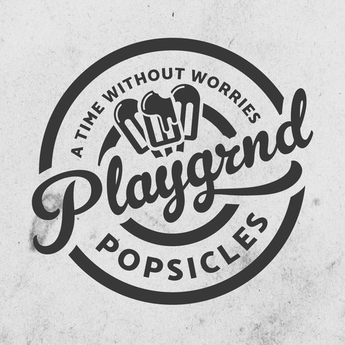 Bold logo concept for Playgrnd Popsicles.