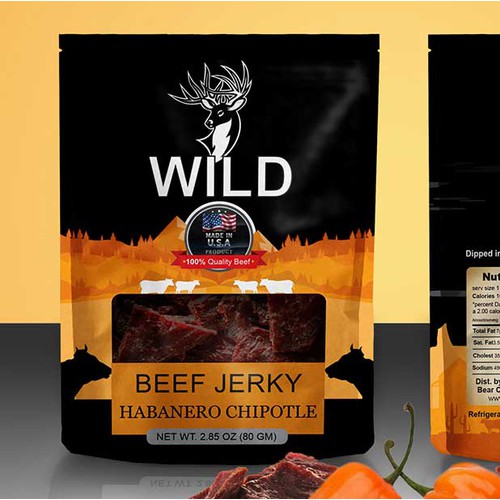 'WILD' Beef Jerky Package Design