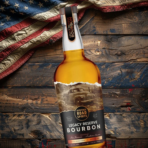 Patriotic label design for bourbon