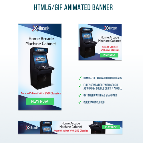 Banner Designs For Retro Arcade Video Game