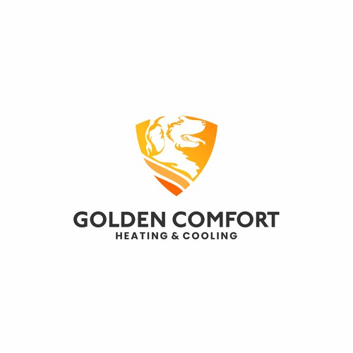Design a Dog themed logo for a new heating and air conditioning company