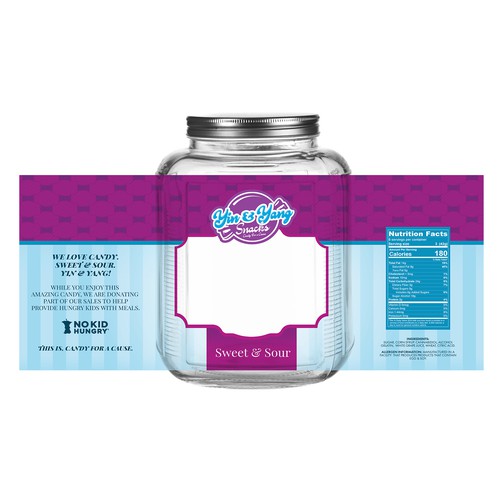 Packaging design for premium Candy jar.