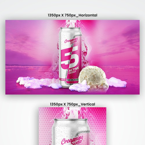 Fun/Exciting Flavour Inspired Banner for an Energy Drink - Taste with your eyes