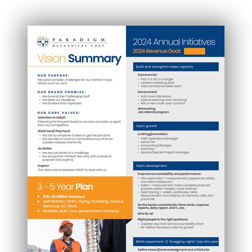 1pager business summary