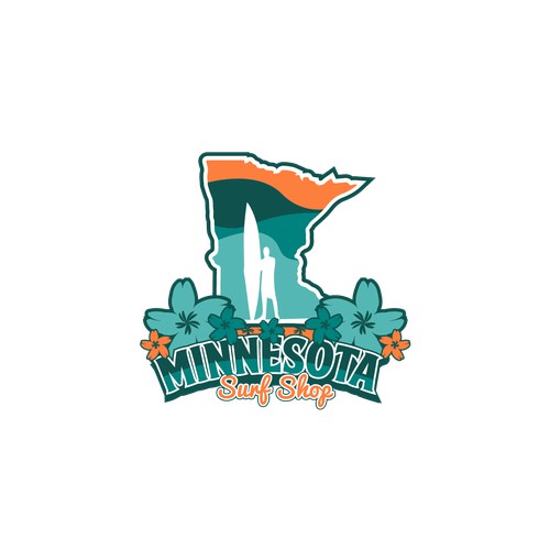 Fun logo for Minnesota Surf Shop