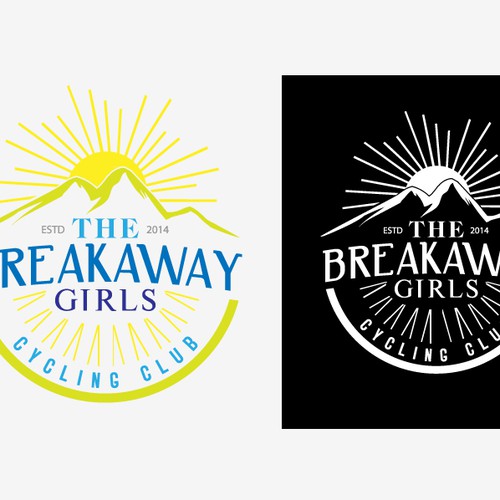 Create an inspiring logo for The BreakawayGirls, a new Cycling Club & Community